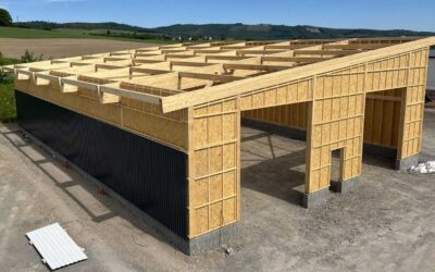 Neubau einer Lagerhalle in Holzrahmenbauweise